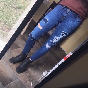 Distressed skinny jeans from Target